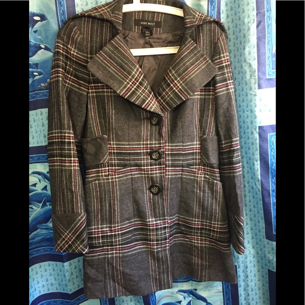 Nine West Wool Blend Coat Sz XS